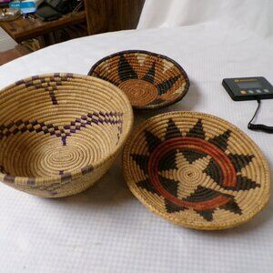 Vintage Hand Woven 3 Bowls